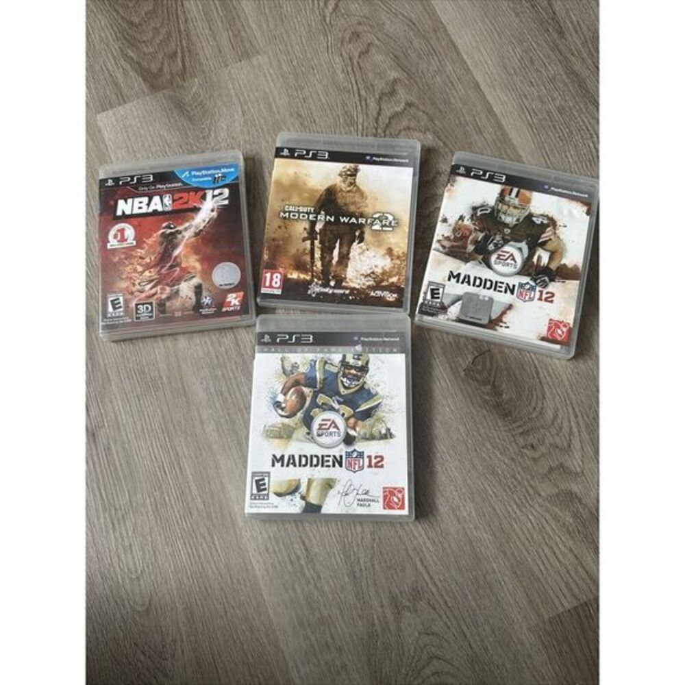 PS3 games Lot of 4 NBA2k, Madden 12, Madden 12 HOF edition, COD Modern Warfare 2